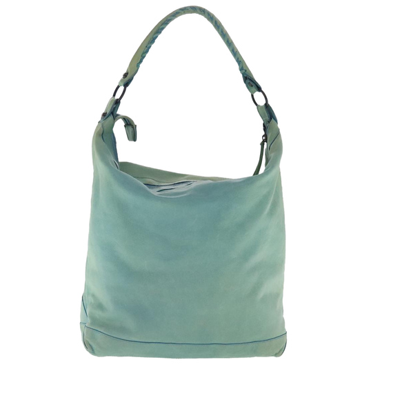 BALENCIAGA The Day Shoulder Bag Leather Light Green 140442 Auth 95358 - Picture 2 of 16